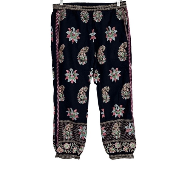 Calypso St. Bart Floral Embroidered Lounge Pants Boho - Picture 5 of 6